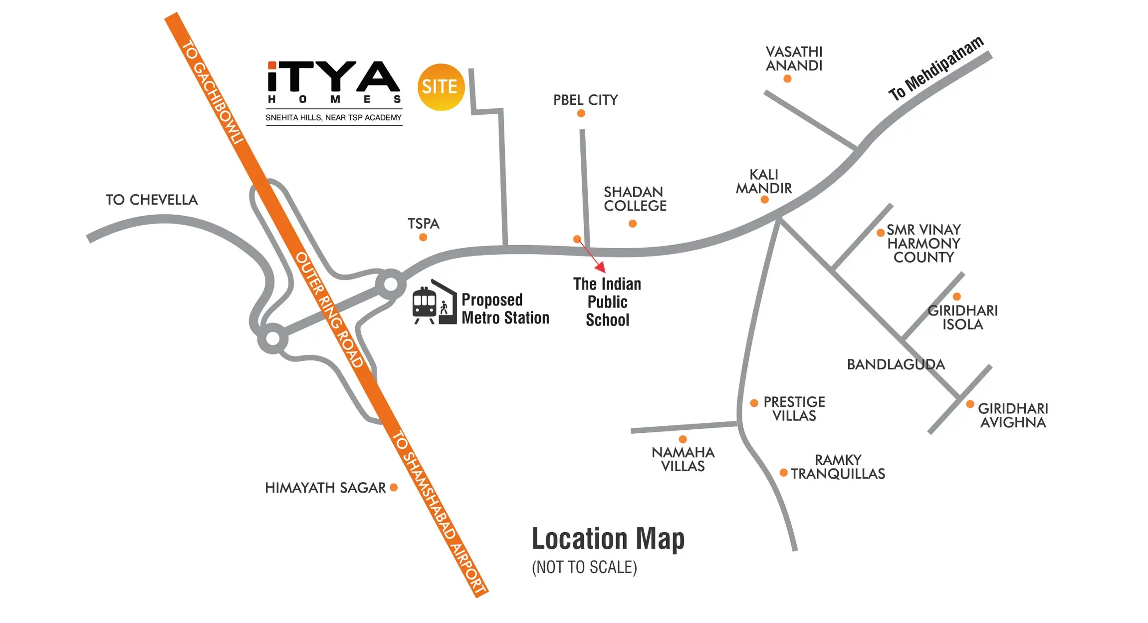 Itya Homes Location Map 